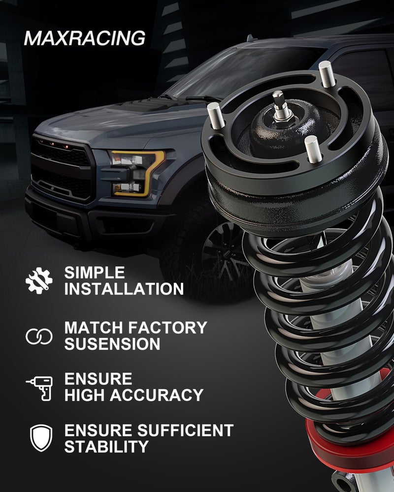Maxracing 3 "" Front Leveling Kit Upper+Lower Strut Lift Spacers Compatible with 2007-2025 Chevy Silverado Avalanche Suburban Tahoe 1500 / GMC Sierra Yukon 1500 2WD/4WD - Image 2